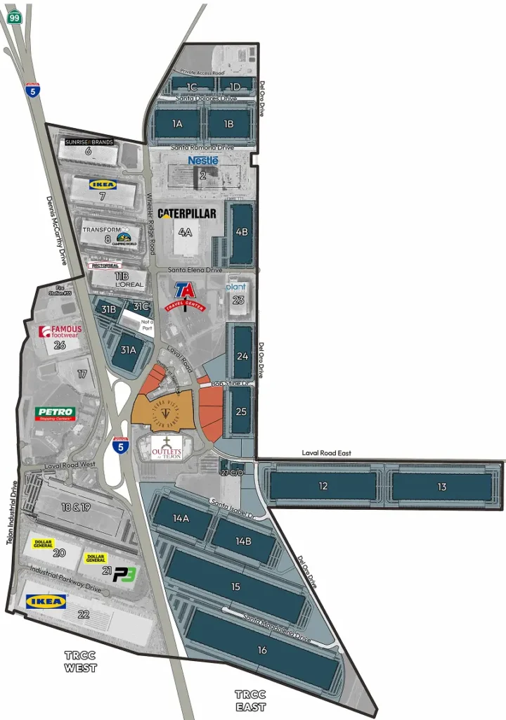 Tejon Ranch Commerce Property Master Plan Map