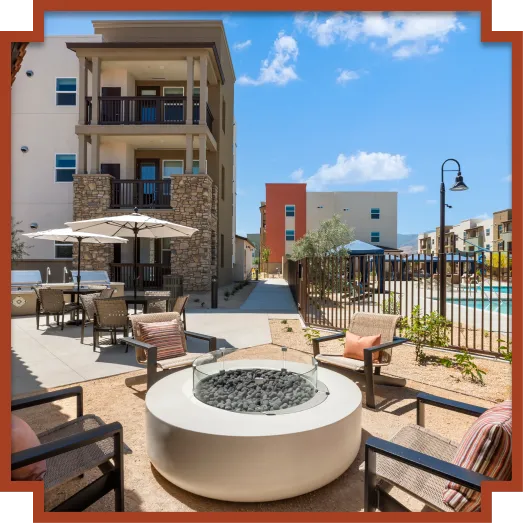 Terra Vista Tejon Fireplace by the Swimming Pool