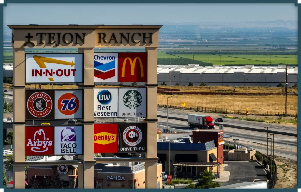Tejon Ranch Outlets Logos Billboard